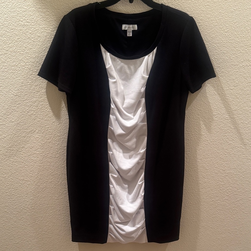 Dress barn Black and White Women's Midi Dress